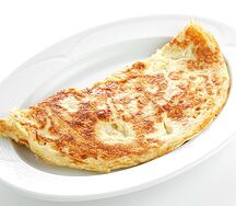Омлет с сыром или ветчиной и сыром