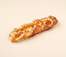 Бельгийская косичка с сыром и ветчиной
