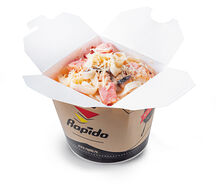 Вок фетучини с грибами и беконом