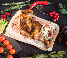 Курица жареная на углях