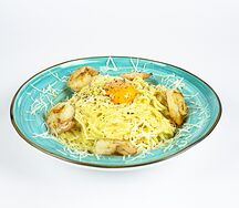 Карбонара с креветками