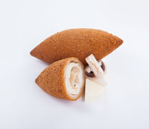 Котлета по-киевски с грибами и сыром