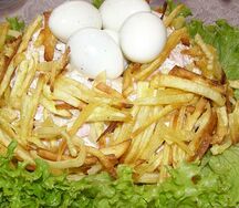 Салат Птичье гнездо