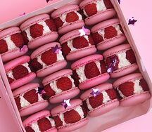 Хит! Большие макарон с малиной 16 шт