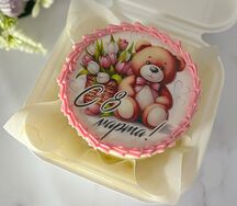 Бенто-торт с мишкой на 8 марта