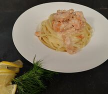 Паста с лососем