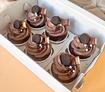 Капкейки Шоколадные с шоколадным кремом и шоколадной начинкой