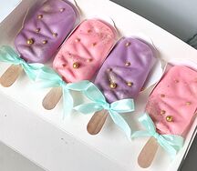 Кейкпопсы большие шоколадные и ванильные в виде эскимо