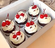 Капкейки Шоколадные с вишней