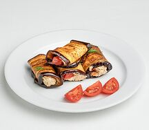 Рулетики из баклажана по-гречески