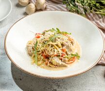 Паста с грудинкой