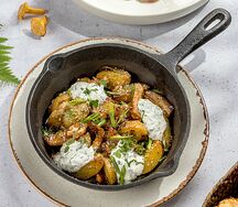 Картофель, запеченный с лисичками