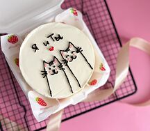 Бенто-торт я и ты с котиками