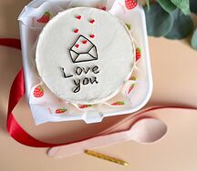 Бенто-торт Love You с конвертом в подарок