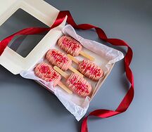 Пирожное Картошка-эскимо в розовом шоколаде