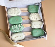 Пирожное Картошка эскимо белые и зеленые