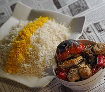 Касе-кебаб с рисом
