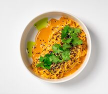 Пшеничная лапша с креветками