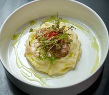 Куриное фрикассе с картофельным пюре