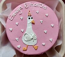 Бенто торт на 6 месяцев с гусем