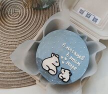 Бенто-торт на 6 месяцев Полярные мишки