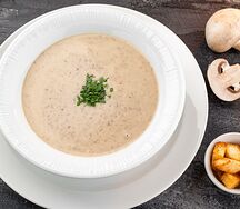 Грибной крем-суп с гренками