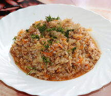 Гречка с овощами