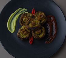 Грибы на мангале