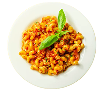 Macaroni tomate basilic