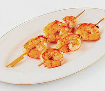 Brochettes de gambas