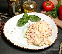 Паста с курицей и болгарским перцем