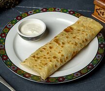 Кутаб с грибами и сыром