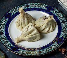 Хинкали с грибами и сыром 