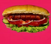 Хот-дог с овощами