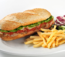 Sandwich foie de volaille crudités