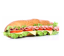 Sandwich jambon crudités