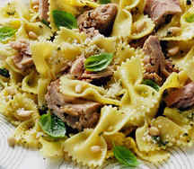 Farfalle au thon et au pesto