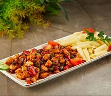 Курица с соусом барбекю