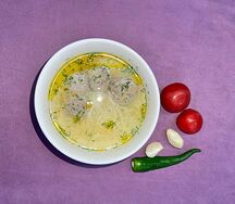 Суп лапша с фрикадельками