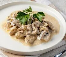 Мясо с грибами