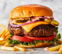 Cheeseburger aux frites