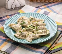 Пельмени с бараниной и мятой 