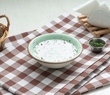 Окрошка с говядиной на кефире
