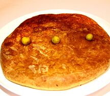 Осетинский пирог с картофелем и грибами