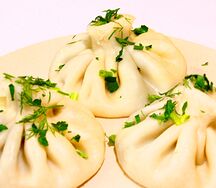 Хинкали с говядиной и свининой