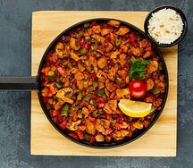 Сач тава куриный с грибами
