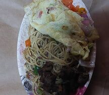 Spaghetti rognon œuf aromate pain 