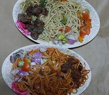 Spaghetti rognon rouge ou blanc aromate pain
