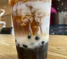 Iced latte bubble