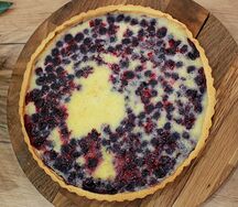 Смородиновый тарт с ванильным кремом